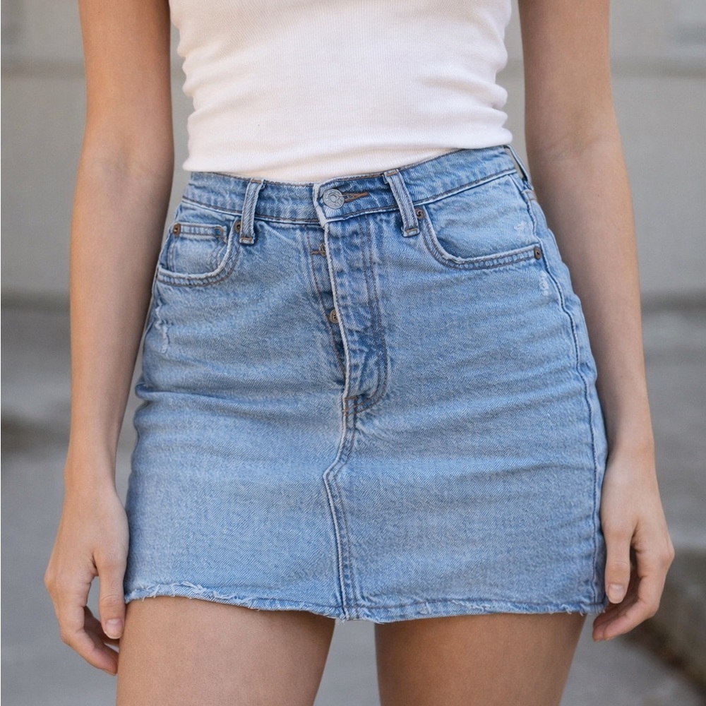 8. Abercrombie & Fitch The 90s Micro Mini Skirt High Rise